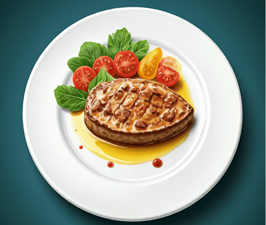 Premium grilled meal plate